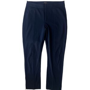 NYDJ Navy Blue Ponte Knit Straight Leg High Rise Seamed LiftxTuck Pants  sz 10